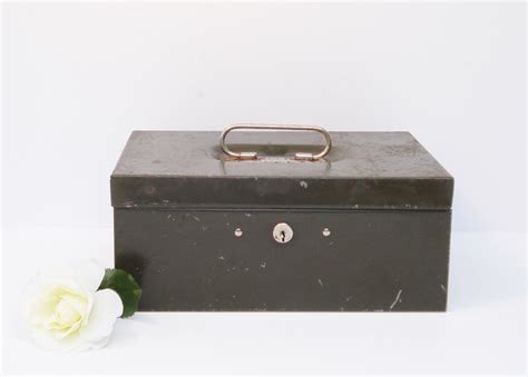 the interior steel equipment company metal cash box antique|Vintage Metal Cash Box for sale .